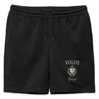 Couronne des armoiries de Volos en Grèce – Souvenir de voyage - Short de survêtement homme premium - noir - Devant - AI Model Male 178 light (178cm)