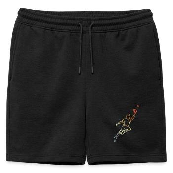 Sketch d’un joueur de baseball vintage - Short de survêtement homme premium - noir - Devant - AI Model Male 178 light (178cm)