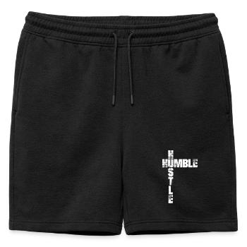 Humble Hustle Entrepreneur Homme d’affaires Businesswom - Short de survêtement homme premium - noir - Devant - AI Model Male 178 light (178cm)