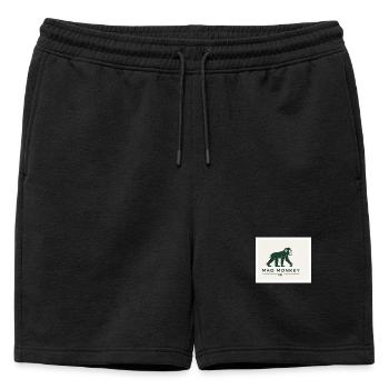 Mad Monkey Vintage Logo Illustration - Short de survêtement homme premium - noir - Devant - AI Model Male 178 light (178cm)
