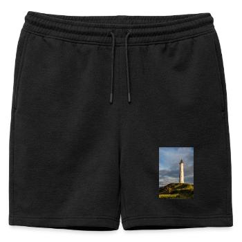 Phare de Lyngvig Fyr au Danemark - Short de survêtement homme premium - noir - Devant - AI Model Male 178 light (178cm)