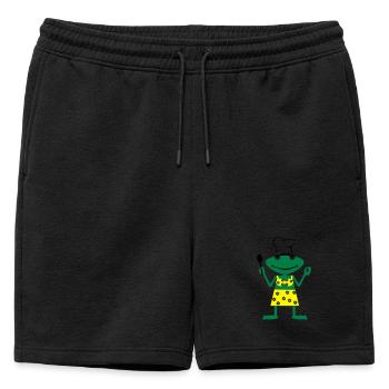 Cuire grenouille - Short de survêtement homme premium - noir - Devant - AI Model Male 178 light (178cm)