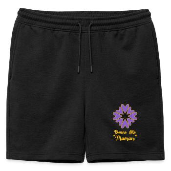 BONNE FÊTE MAMAN. MAMAN. FÊTE DES MÈRES. JE T'AIME - Short de survêtement homme premium - noir - Devant - AI Model Male 178 light (178cm)