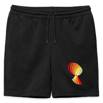 Tennisschläger Raquette Tennis Design - Short de survêtement homme premium - noir - Devant - AI Model Male 178 light (178cm)