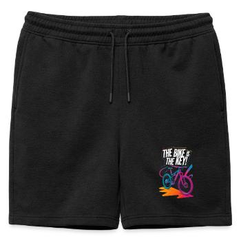 Conception vibrante de l’enthousiasme pour le vélo - Short de survêtement homme premium - noir - Devant - AI Model Male 178 light (178cm)