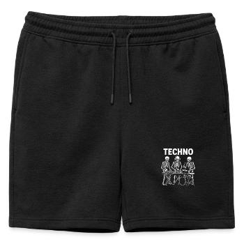 Electro Skeletons en concert - Short de survêtement homme premium - noir - Devant - AI Model Male 178 light (178cm)