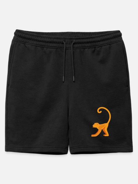 Orangutan line logo - Mens' Premium Organic Sweatshorts - black
