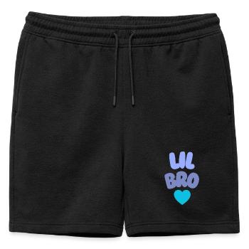 Petit frère Amour - Short de survêtement homme premium - noir - Devant - AI Model Male 178 light (178cm)