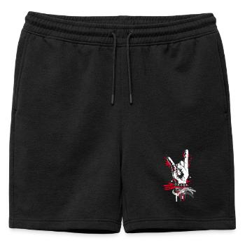 Signes de la main métal et de rock - Short de survêtement homme premium - noir - Devant - AI Model Male 178 light (178cm)