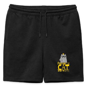 Personal Cat Servant Funny Kitten - Short de survêtement homme premium - noir - Devant - AI Model Male 178 light (178cm)