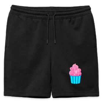 Cream Mug Strips Pink Summer Cream - Short de survêtement homme premium - noir - Devant - AI Model Male 178 light (178cm)