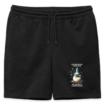 Le levain : mon âme sœur | Cuisson du pain - Short de survêtement homme premium - noir - Devant - AI Model Male 178 light (178cm)