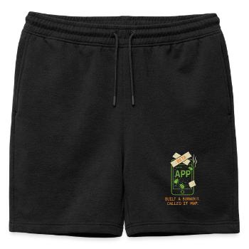 Fondateur de startup Survivant à l’épuisement professionnel : se rétablit - Short de survêtement homme premium - noir - Devant - AI Model Male 178 light (178cm)