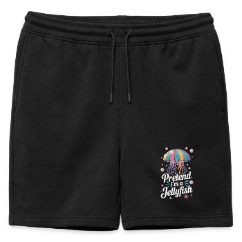  Pretend I'm A Jellyfish Bunte Qualle Spruch Für - Männer Premium Organic Sweatshorts - Schwarz - Vorne - AI Model Male 178 light (178cm)