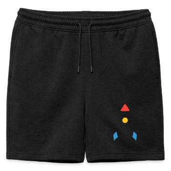 Vaisseau spatial fusée abstrait - Short de survêtement homme premium - noir - Devant - AI Model Male 178 light (178cm)