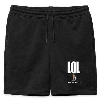 LOL Beaucoup de leurres, motif drôle de pêcheur pour - Short de survêtement homme premium - noir - Devant - AI Model Male 178 light (178cm)