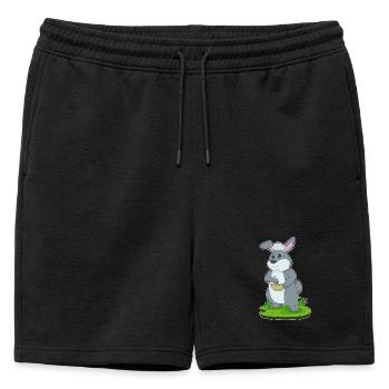 Cuisson dans un bol de cuisson pour lapins - Short de survêtement homme premium - noir - Devant - AI Model Male 178 light (178cm)