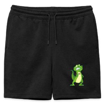 The strength of the tyrannosaurus rex - Mens' Premium Organic Sweatshorts - black - Front - AI Model Male 178 light (178cm)