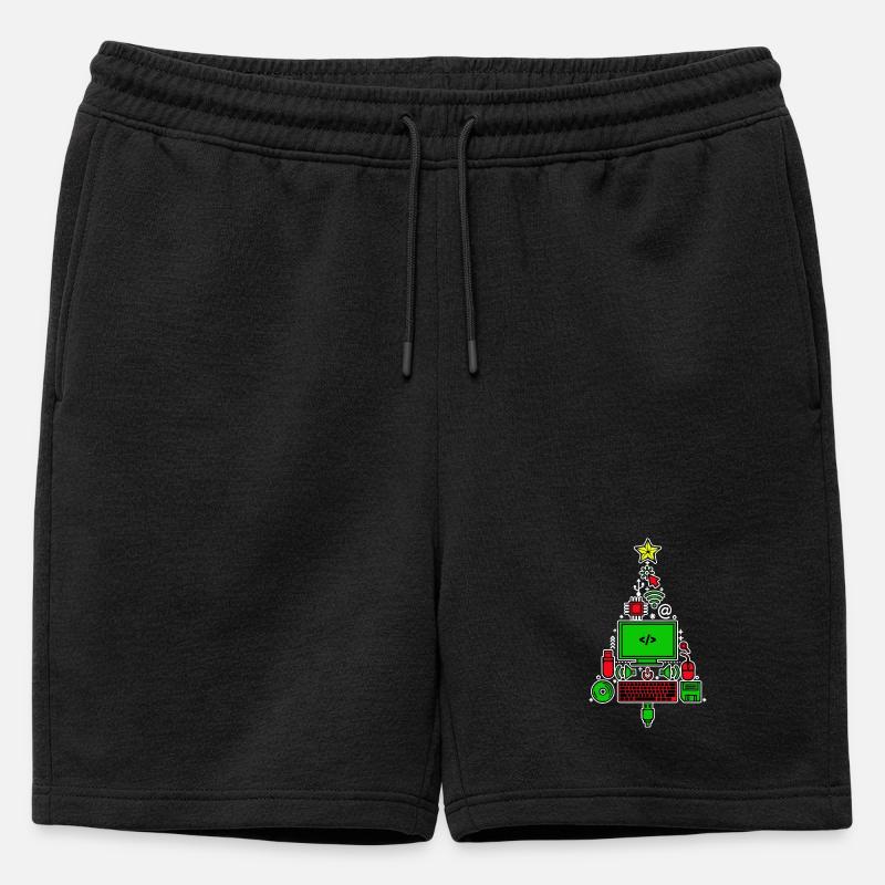 Code Debug Skripting Developer Computerfreak - Männer Premium Organic Sweatshorts - Schwarz