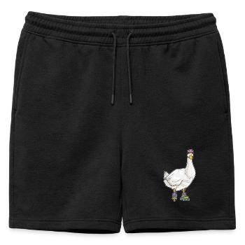 Duck Inline skating Inline skates - Mens' Premium Organic Sweatshorts - black - Front - AI Model Male 178 light (178cm)