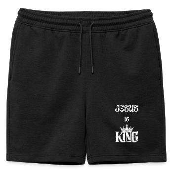 Jésus est roi Conception de personnage étroit - Short de survêtement homme premium - noir - Devant - AI Model Male 178 light (178cm)