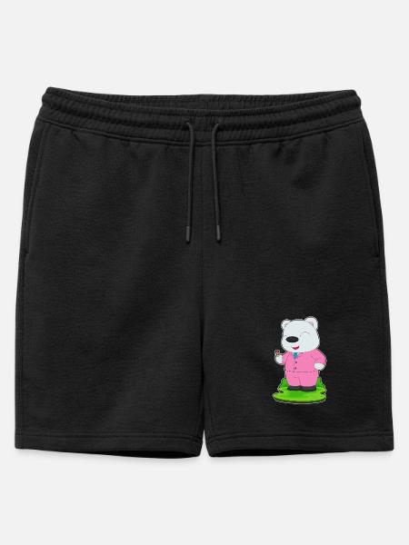 polar bear groom wedding ring wedding - Mens' Premium Organic Sweatshorts - black