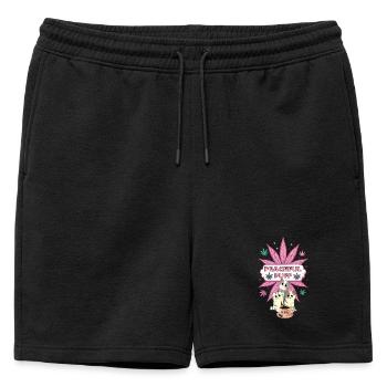 Peaceful Puff C&C - Mens' Premium Organic Sweatshorts - black - Front - AI Model Male 178 light (178cm)