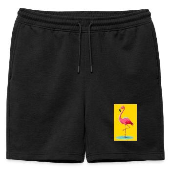 Flamant - Short de survêtement homme premium - noir - Devant - AI Model Male 178 light (178cm)