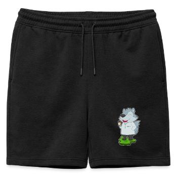 Wolf Doctor Medicine - Mens' Premium Organic Sweatshorts - black - Front - AI Model Male 178 light (178cm)