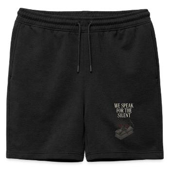 Cadavre Science Humour noir Mort Positif - Short de survêtement homme premium - noir - Devant - AI Model Male 178 light (178cm)