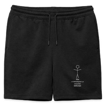 Figurine allumette - IUPAC Chemistry Joke - Nerd Alert -w - Short de survêtement homme premium - noir - Devant - AI Model Male 178 light (178cm)
