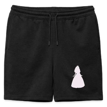 Silhouette de princesse lilas - Short de survêtement homme premium - noir - Devant - AI Model Male 178 light (178cm)