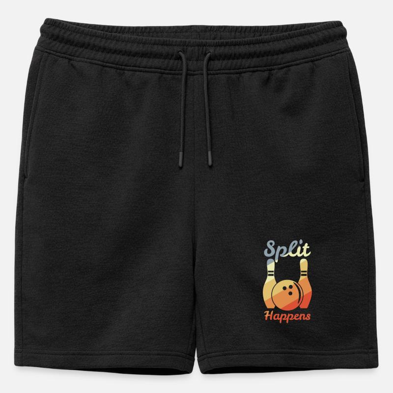 Split Happens - Männer Premium Organic Sweatshorts - Schwarz