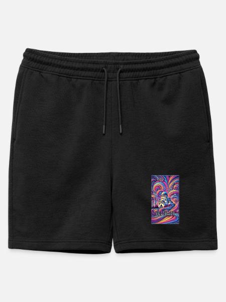 Belgrade Serbia Panorama Design - Mens' Premium Organic Sweatshorts - black