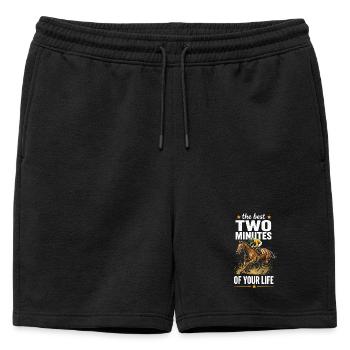Performance en course en deux minutes - Short de survêtement homme premium - noir - Devant - AI Model Male 178 light (178cm)