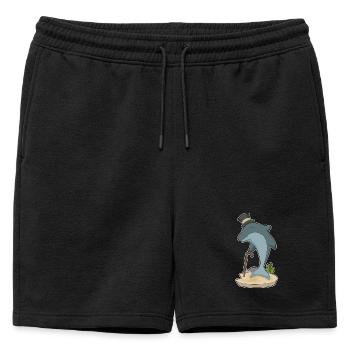 Chapeau haut-de-forme Gentleman Dauphin - Short de survêtement homme premium - noir - Devant - AI Model Male 178 light (178cm)