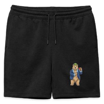Bear Poker Jetons de poker - Short de survêtement homme premium - noir - Devant - AI Model Male 178 light (178cm)