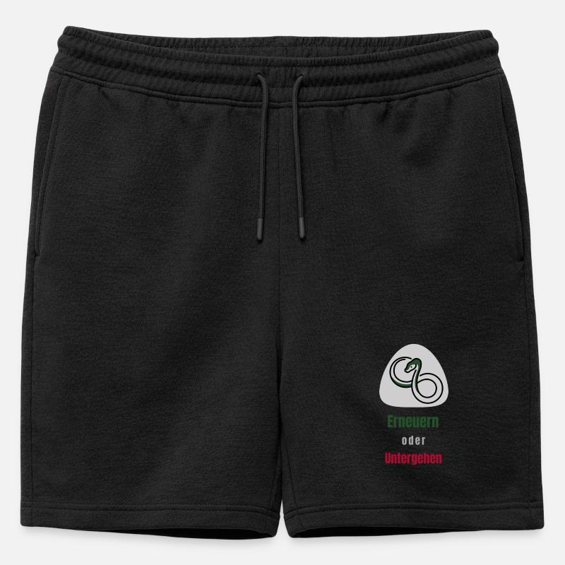 Erneuern oder Untergehen - Männer Premium Organic Sweatshorts - Schwarz