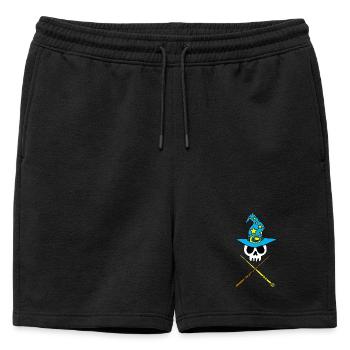 Crâne de magicien - Short de survêtement homme premium - noir - Devant - AI Model Male 178 light (178cm)