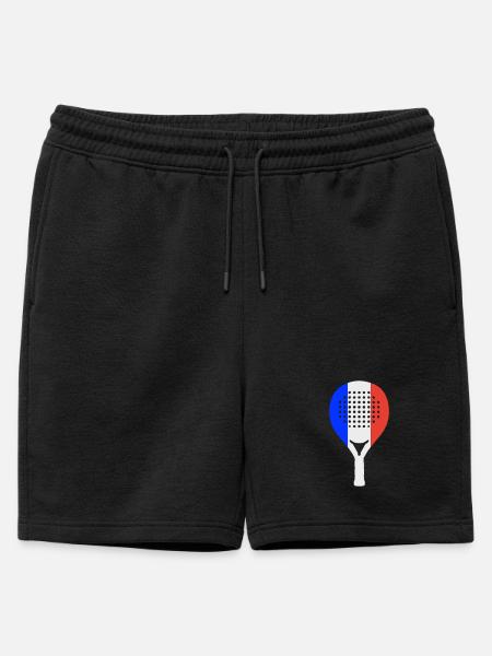 Padel-Frankreich - Männer Premium Organic Sweatshorts - Schwarz
