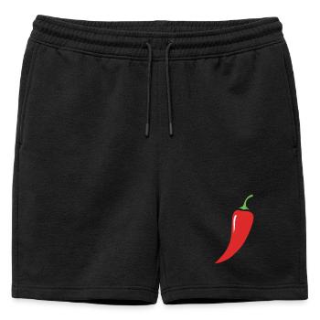 Légumes au piment rouge - Short de survêtement homme premium - noir - Devant - AI Model Male 178 light (178cm)