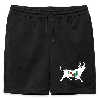 Bulletins d’actions - Short de survêtement homme premium - noir - Devant - AI Model Male 178 light (178cm)