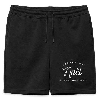 Cadeau de Noël super original - Short de survêtement homme premium - noir - Devant - AI Model Male 178 light (178cm)