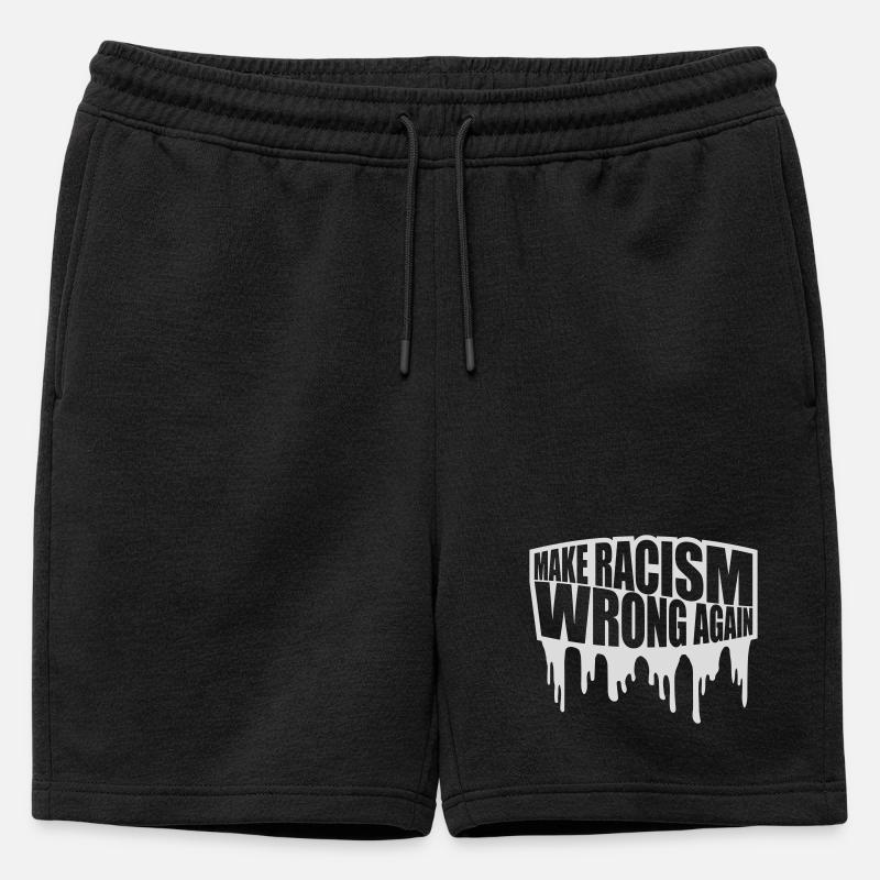 make racism wrong again - Männer Premium Organic Sweatshorts - Schwarz