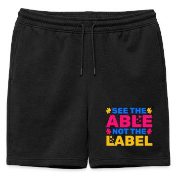 Voir le Capable Pas L’étiquette - Short de survêtement homme premium - noir - Devant - AI Model Male 178 light (178cm)