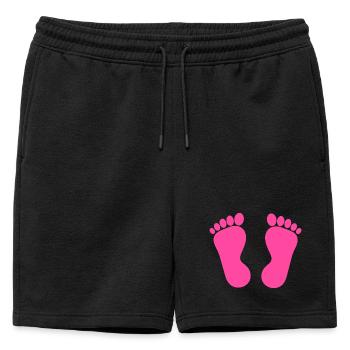 Podologie de pédicure pédicure rose pieds roses pieds - Short de survêtement homme premium - noir - Devant - AI Model Male 178 light (178cm)