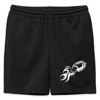 Football Américain Symbole Feu Balle Lancer Vol - Short de survêtement homme premium - noir - Devant - AI Model Male 178 light (178cm)