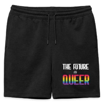 LGBTQ Pride Month - Die Zukunft ist queer - Männer Premium Organic Sweatshorts - Schwarz - Vorne - AI Model Male 178 light (178cm)