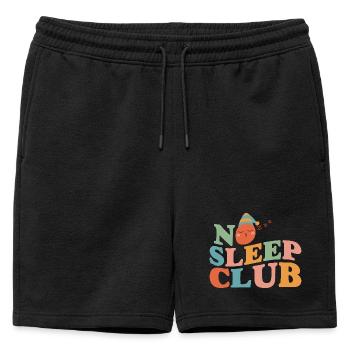 No Sleep Club Parent Edition - Mens' Premium Organic Sweatshorts - black - Front - AI Model Male 178 light (178cm)