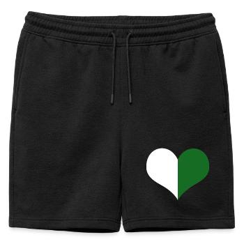 Un cœur pour la Saxe : blanc, vert - Short de survêtement homme premium - noir - Devant - AI Model Male 178 light (178cm)